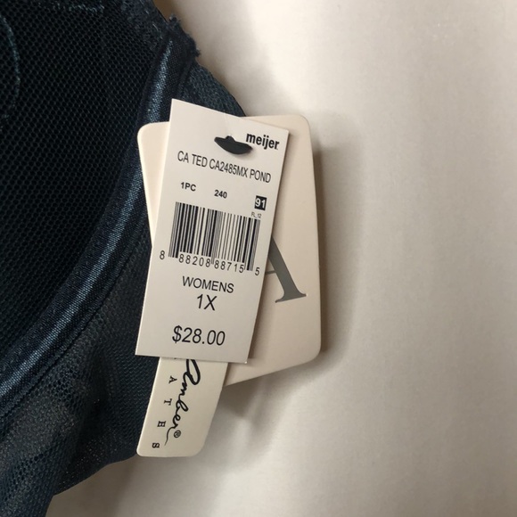 CARRIE AMBER INTIMATES green push up teddy. Size 1X. - Picture 5 of 12